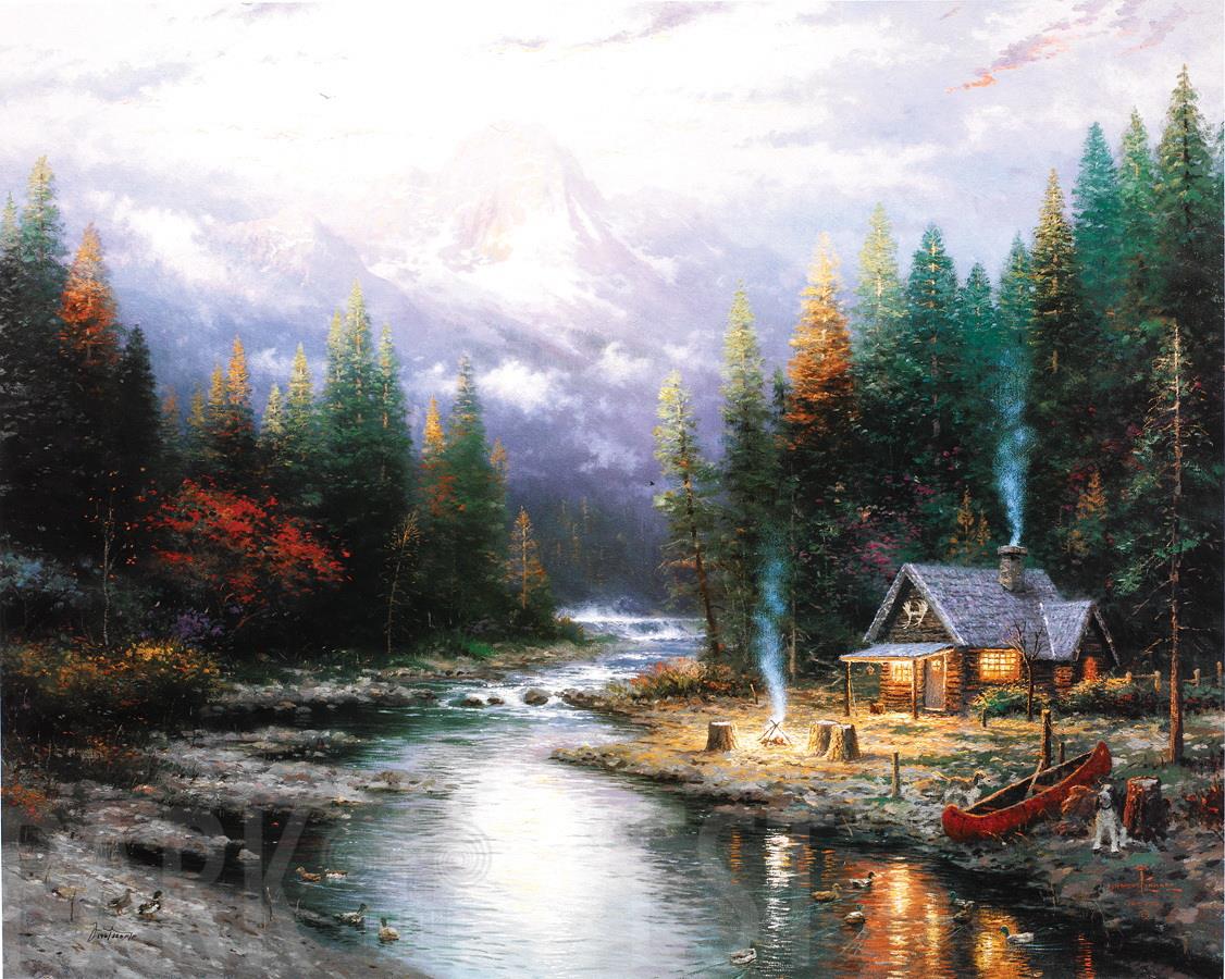 The End Of A Perfect Day II Thomas Kinkade Oil Paintings